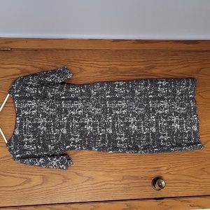 Grey and White Static Dress